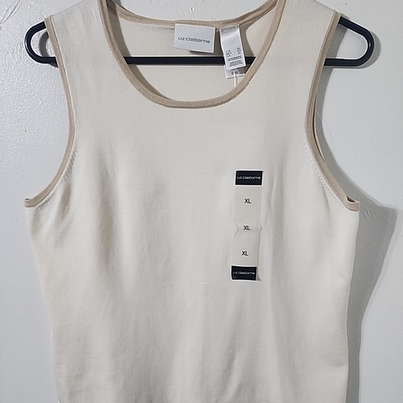 Womens Sleeveless Tan Halter Silk Knit Top XL NWT - Picture 1 of 5